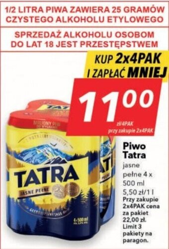 Lewiatan Piwo Tatra 4 x 500 ml oferta