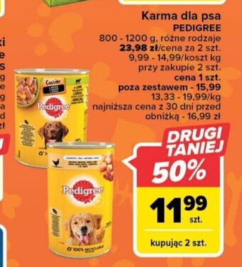 Carrefour Karma dla psa PEDIGREE 800-1200 g oferta