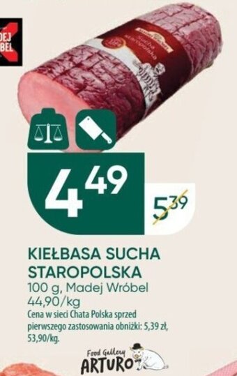 Chata Polska MADEJ WRÓBEL KIEŁBASA SUCHA STAROPOLSKA 100 g oferta