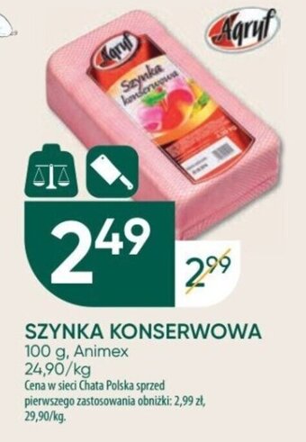 Chata Polska Animex SZYNKA KONSERWOWA 100 g oferta