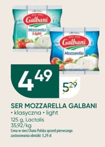 Chata Polska SER MOZZARELLA GALBANI 125 g, Lactalis oferta