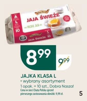 Chata Polska JAJKA KLASA L 1 opak. 10 szt., Dobra Nasza! oferta