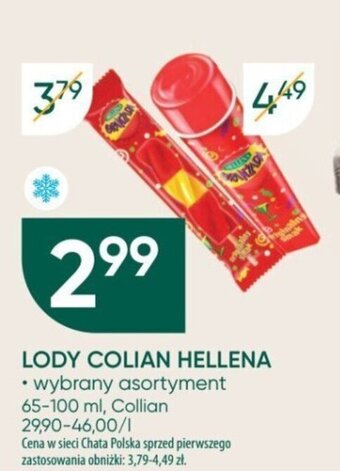 Chata Polska LODY COLIAN HELLENA 65-100ml Collian oferta