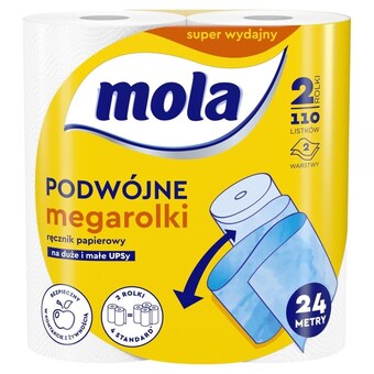 Społem Mola podwójne megarolki ręcznik papierowy 2 rolki oferta