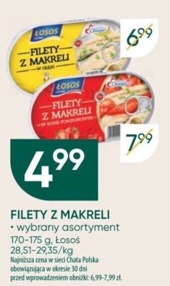 Chata Polska Łosoś FILETY Z MAKRELI 170-175 g oferta