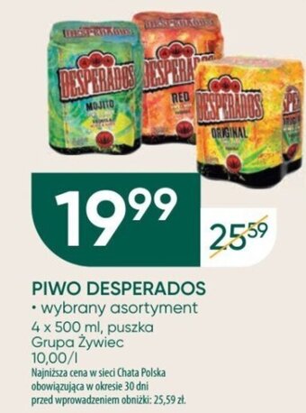 Chata Polska PIWO DESPERADOS 4 x 500 ml Grupa Żywiec oferta