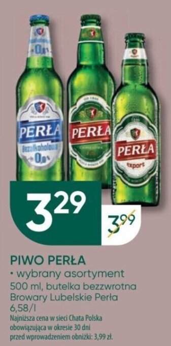 Chata Polska PIWO PERŁA 500 ml, Browary Lubelskie Perła oferta