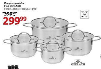 Black Red White Komplet garnków Fine GERLACH 8 elem oferta