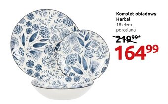 Komplet obiadowy Herbal 18 elem. porcelana