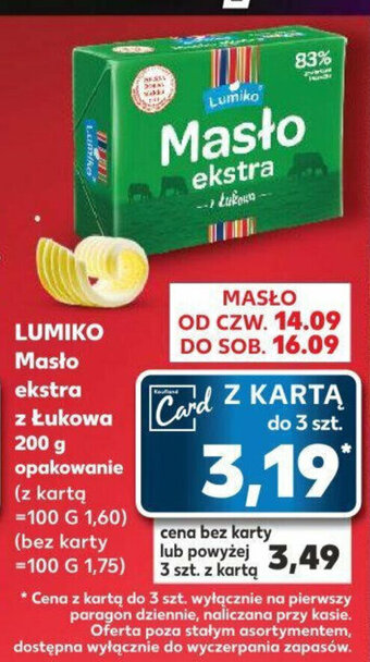Kaufland LUMIKO Masło ekstra z Łukowa 200 g oferta