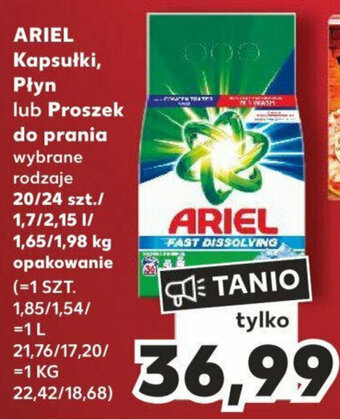 Kaufland ARIEL Kapsułki, Płyn lub Proszek do prania 24szt./2,15l/1,98kg oferta
