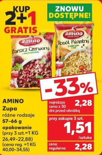 Kaufland AMINO Zupa 57-66g oferta