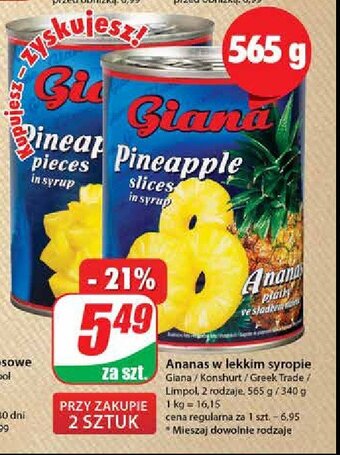 Dino Ananas plastry oferta