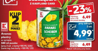 Kaufland Ananas plastry 580 ml oferta