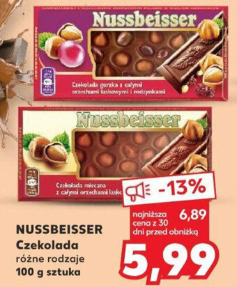 Kaufland NUSSBEISSER Czekolada 100 g oferta