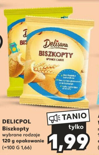 Kaufland DELICPOL Biszkopty 120 g oferta