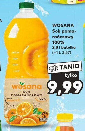 Kaufland WOSANA Sok pomarańczowy 100% 2,8 l oferta