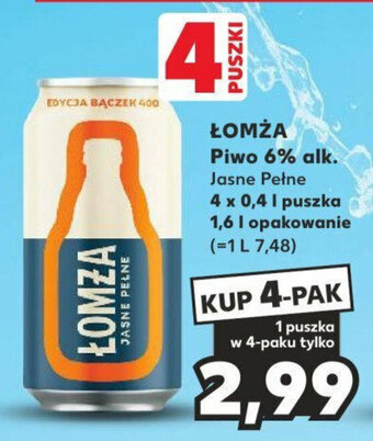 Kaufland ŁOMŻA Piwo 6% alk. 0,4 l oferta
