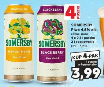 Kaufland SOMERSBY Piwo 4,5% alk. 0,5 L oferta