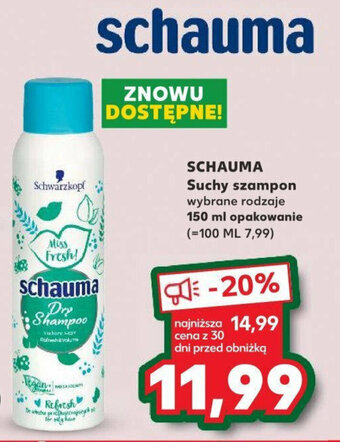 Kaufland SCHAUMA Suchy szampon 150 ml oferta