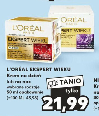Kaufland L'ORÉAL EKSPERT WIEKU Krem na dzień lub na noc 50 ml oferta