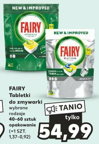 Kaufland FAIRY Tabletki do zmywarki 40-60 szt. oferta