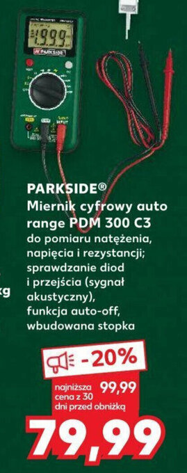 Kaufland PARKSIDE Miernik cyfrowy auto range PDM 300 C3 oferta