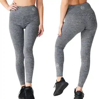 Decathlon Legginsy z wysokim stanem fitness damskie slavi szary melanż oferta
