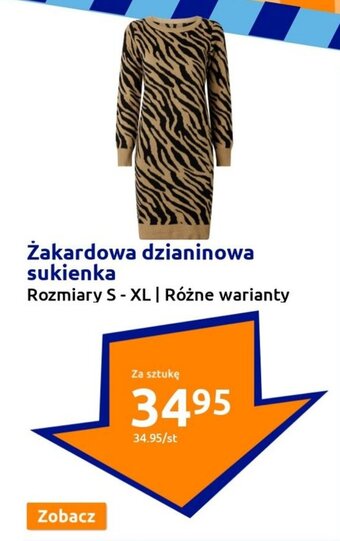 Action Żakardowa dzianinowa sukienka oferta