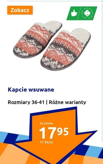 Action Kapcie wsuwane oferta