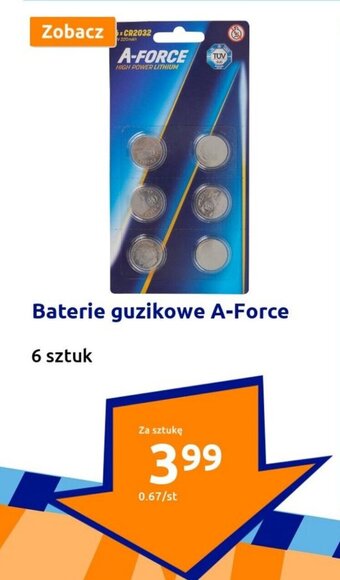 Action Baterie guzikowe A-Force 6szt. oferta