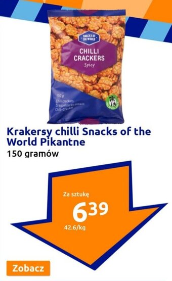 Krakersy chilli Snacks of the World Pikantne 150 gramów
