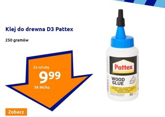 Action Klej do drewna D3 Pattex 250g oferta