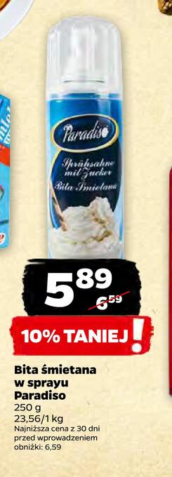 Netto Bita śmietana w sprayu paradiso oferta