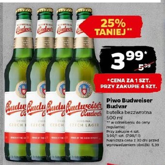 Netto Piwo Budweiser Budvar 500ml oferta