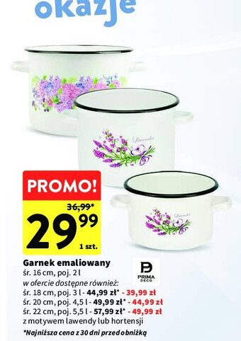 Intermarche Garnek emaliowany lawenda 5.5 l oferta