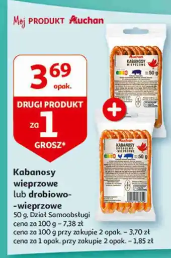 Auchan Kabanosy wieprzowe oferta