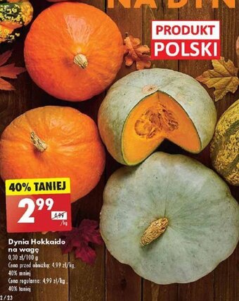 Dynia Hokkaido na wagę 1 kg