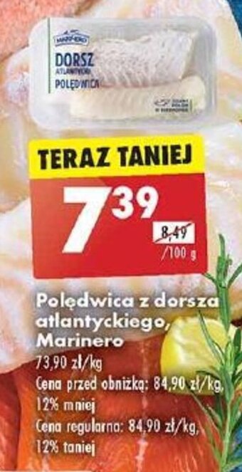 Biedronka Polędwica z dorsza atlantyckiego, Marinero 100 g oferta