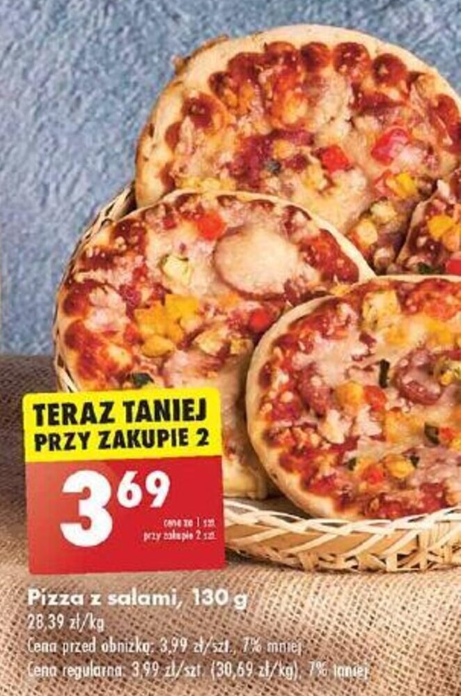 Promocja Pizza z salami, 130 g w Biedronka