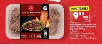 Biedronka Kebab pieczony wołowo-drobiowy z sosami Dania Express, 300 g oferta