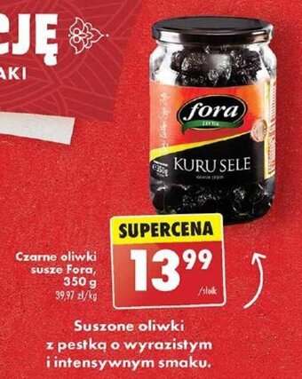 Biedronka Czarne oliwki susze Fora, 350 g oferta