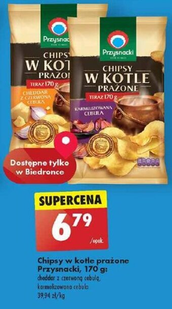 Biedronka Chipsy w kotle prażone Przysnacki, 170 g oferta