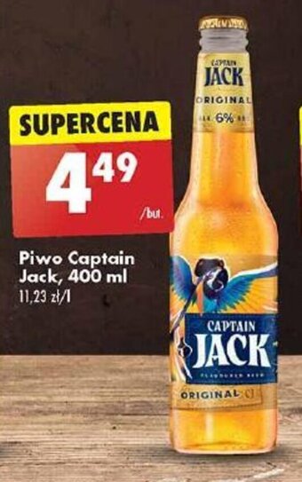 Biedronka Piwo Captain Jack, 400 ml oferta
