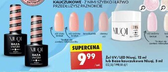 Biedronka Żel UV/LED Niuqi, 12 ml lub Baza kauczukowa Niuqi, 5 ml /opak. oferta