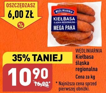 ALDI WĘDLINIARNIA Kiełbasa śląska regionalna 1kg oferta