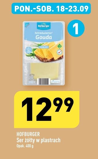 ALDI HOFBURGER Ser żółty w plastrach 400 g oferta