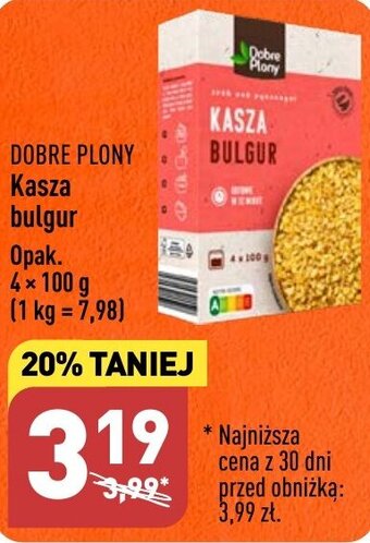 ALDI DOBRE PLONY Kasza bulgur 4x100g oferta