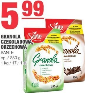 EuroSPAR Sante granola czekoladowa z truskawką 350 g oferta