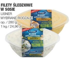 EuroSPAR Lisner śledź atlantycki w sosie czosnkowym 280 g oferta